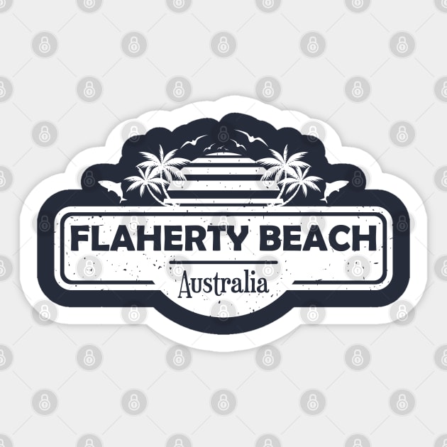 Flaherty Beach Australia, Yorke Peninsula, SA, Tropical Palm Trees Sunset – Summer Sticker by Jahmar Anderson